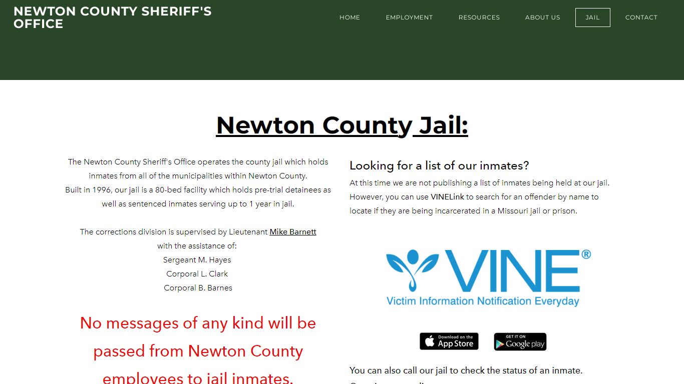 NCSO Jail - Newton County Sheriff's Office